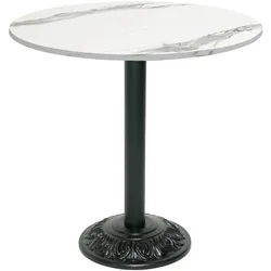 Restootab Tisch Bistrot-Stil Ø70cm - Modell weißer Marmor