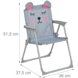 Relaxdays Campingstuhl Kinder Klappstuhl Mehrfarbig