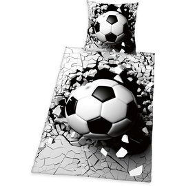 Herding 3D Fußball, Kopfkissenbezug 80 x 200 cm,