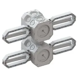 KAISER 9941.25 Prefix® 2.0 Beton Einbaudose 2x1 NUP, für die Befestigung an der Armierung 994125 - 5 Stück