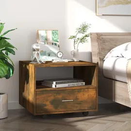 furnicato Couchtisch Räuchereiche Massivholz 55 x 55 x 40 cm