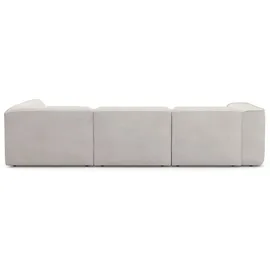 OTTO home Ecksofa Merid jederzeit durch Module erweiterbar L-Form, 295x70x162 cm Samtcord Ottomane rechts beige/creme