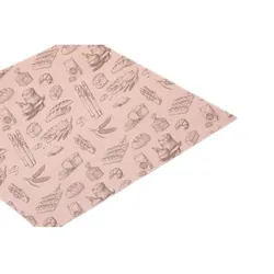 Schachtel mit 400 Blatt natürlichem Manila-Bäckerpapier, dekoriert mit Bäckerei, 60 x 86 cm