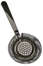 Boston Strainer, Gunmetal black, Cocktailsieb mit Nase, 1 Stück