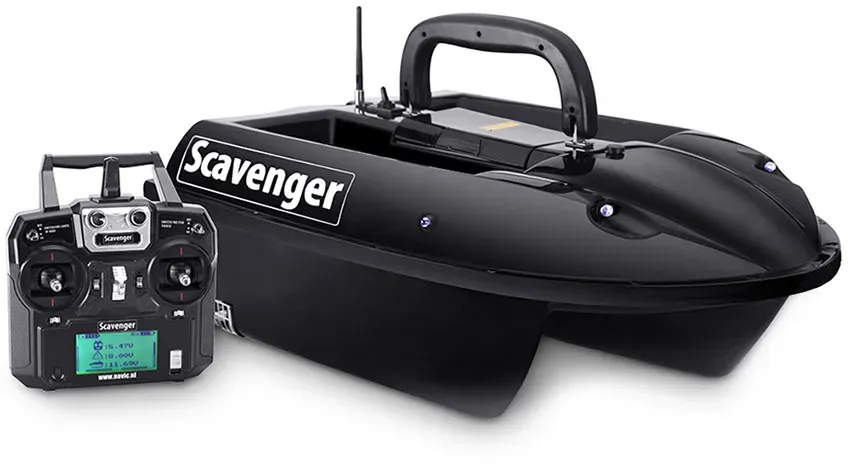 BearCreeks Scavenger Futterboot – Hochmodernes Modell mit optionalem GPS-Autopilot und Sonar-Fischfinder - Schwarz - Kein Fischfinder - Kein GPS-Autopilot