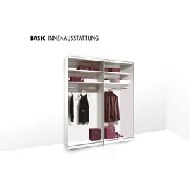 STAUD Schwebetürenschrank Sonate Lucca mit Spiegel 225 x 240 x 68 cm Grau