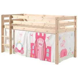 58 aufm Kessel Kinderbett Karolina 210 x 106 x 114 cm Kiefer massiv natur beige
