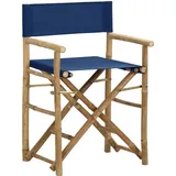 Maison Exclusive - Klappbare Regiestühle 2 Stk. Blau Bambus Und S