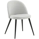 Livetastic Stuhl-Set, Schwarz, Hellgrau, Metall, Textil, rund, 50x77x48 cm, Esszimmer, Stühle, Esszimmerstühle, Esszimmerstühle-Set