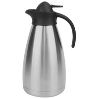 Michelino Isolierkanne Edelstahl Thermokanne Kaffeekanne Teekanne, 2 l, doppelwandige Isolierung