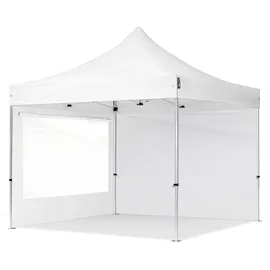 TOOLPORT Faltpavillon 3 x 3 m inkl. 2 Seitenteile Weiß