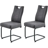OTTO home Freischwinger Altona Mikrofaser anthrazit 2er Set