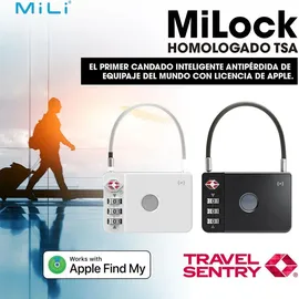 Ultron MiLock Gepäckschloss mit Apple zert.Tag schwarz