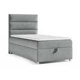 4mybaby GmbH Best for Home Boxbett, Grau, Textil, Höhe ca. 18 cm, Rechteckig, 90x200 cm, Schlafzimmer, Betten, Boxspringbetten