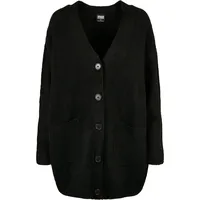 URBAN CLASSICS Chunky Fluffy Strickjacke - Black L