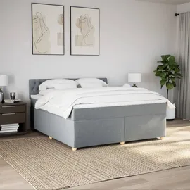 vidaXL Boxspringbett 180 x 200 cm Hellgrau