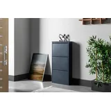 gowoll Schuhschrank Schmal Schuhregal Metall Schuhkipper mit Magnet Klappen Schuhablage (Schuhschrank Metall 2 - 3 - 3+1 - 4 Klappen, Montiert und Wandmontage) 50 cm Breit