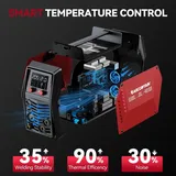 6-in-1 Schweißgerät - MIG MAG TIG MMA Inverter - 205A 220V - Gas / Fülldraht - Aluminiumschweißen - EU-Stecker - App-Steuerung