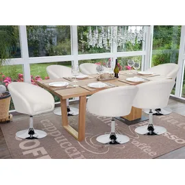 MCW Esszimmerstuhl F19 6er-Set Kunstleder Weiß