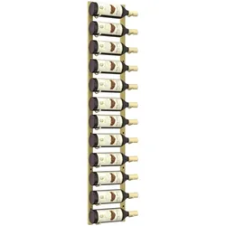 vidaXL Wand-Weinregal für 12 Flaschen Golden Eisen
