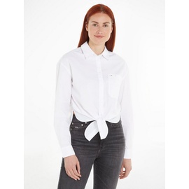 Tommy Jeans Blusentop »TJW FRONT TIE SHIRT«, mit Bindeband, Gr. M (38), White, , 93966209-M