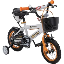 Actionbikes Kinderfahrrad Timson 12 Zoll, V-Brake-Bremsen, höhenverstellbar, Stützräder, Korb