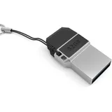 Mini USB C Stick Dual 32GB - 2 in 1 Funktion > USB 3.0 & Type C < Wasserdicht, Klein & Extrem Schnell - Aus Metall Ideal für Schlüssel-Anhänger - Flash Drive Speicherstick USB-C 32 GB Schwarz