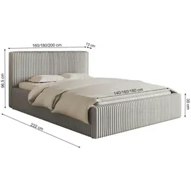 Selsey Tilio 180 x 200 cm Grau