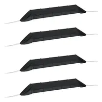 VidaXL Schutzplane Netztunnel 4 Stk Schwarz Stahl und Polyethylen