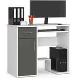 akord furniture factory AKORD JAY Weiß Schublade Front Graphitgrau B90 x H74 x T50 cm - Weiß