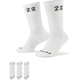 Nike Jordan Essentials Crew (3 -Paar) Socken, weiß - US: M