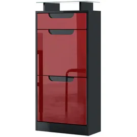Vladon Fiesta V2 46 x 104 x 23 cm mit Schublade / schwarz matt