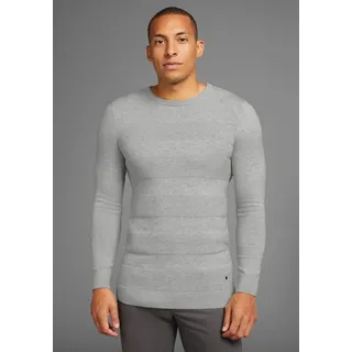 Bruno Banani Rundhalspullover in Streifenoptik grau XL (56/58)