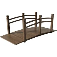 Relaxdays Garten Brücke 55 x 150 x 67 cm Braun