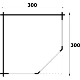 Alpholz Maik-28 3 x 3 m Braun