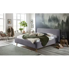 Meise Möbel Polsterbett Mattis 160 x 200 cm Cord Grau