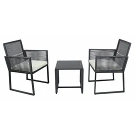 VCM Gartenmöbel 3er-Set ¦ schwarz ¦ Maße (cm): B: 53 H: 86