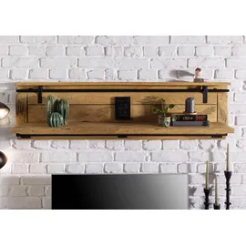 Massivmoebel24 Wandregal 140 x 25 x 38 cm Beige