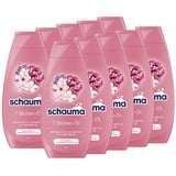 Schauma Schwarzkopf Reparatur-Shampoo 7 Blüten-Öl (10x 400 ml), Haarshampoo glättet und repariert jede Haarsträhne, Repair Shampoo für trockenes & erschöpftes Haar