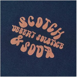 Scotch & Soda Front & Back Artwork Tee blau M