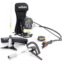 Wiltec 2-in-1 Multifunktionsgerät mit 2-Takt-Motor mit Rucksack, Backpacker Multigartengerät, Multitool Gartenwerkzeug mit u.a. Rasentrimmer