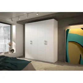 Set One by Musterring Drehtürenschrank "Henderson", weiß (alpinweiß), B:201cm H:223cm T:60cm, Holzwerkstoff, SET ONE BY MUSTERRING, Schränke, Drehtürenschrank, in 2 Breiten, inkl. Fachböden und Kleiderstangen