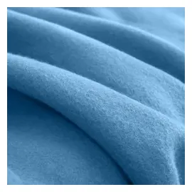 Wometo 2er Set Polar Fleecedecke oekoTex 130x160 ca. 400g mit Anti-Pilling und Kettelrand blau Mittelblau