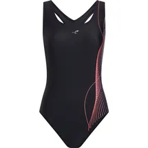 Energetics Badeanzug Damen Schwarz/Rot 38 Cup D