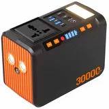 Tragbare Powerstation 111Wh, 230V Steckdose, 120W Spitzenleistung Powerbank, Lithium Akku mit LED Taschenlampe für Camping, Reisen, Notstrom zu Hause