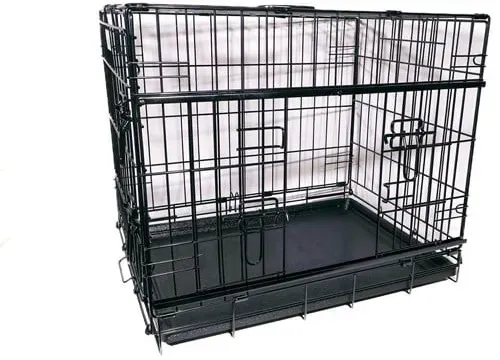 - Premium Schiebetür-Käfig - Schwarz - 76 x 53 x 61 cm