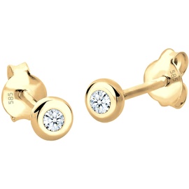 DIAMORE Ohrringe Damen Ohrstecker Basic Elegant Klassisch mit Diamant in 585 Gelbgold
