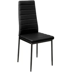 TECTAKE Esszimmerstühle Kunstleder  6er Setschwarz