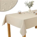 invitta Tischdecke 110x110 cm Mitteldecke Beige Baumwolle Polyester Mischung 230 g/m2 - Hochwertig, Elegante Leinenoptik, Fleckenschutz Cotton Tischtuch mit Lotuseffekt, Pflegeleicht, O1-P130
