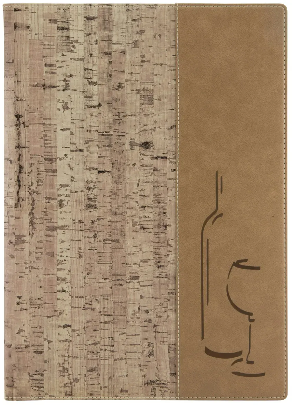 Securit® Weinkartenhalter im Designlederstil - (1 Doppelinsert, zeigt 4xA4)